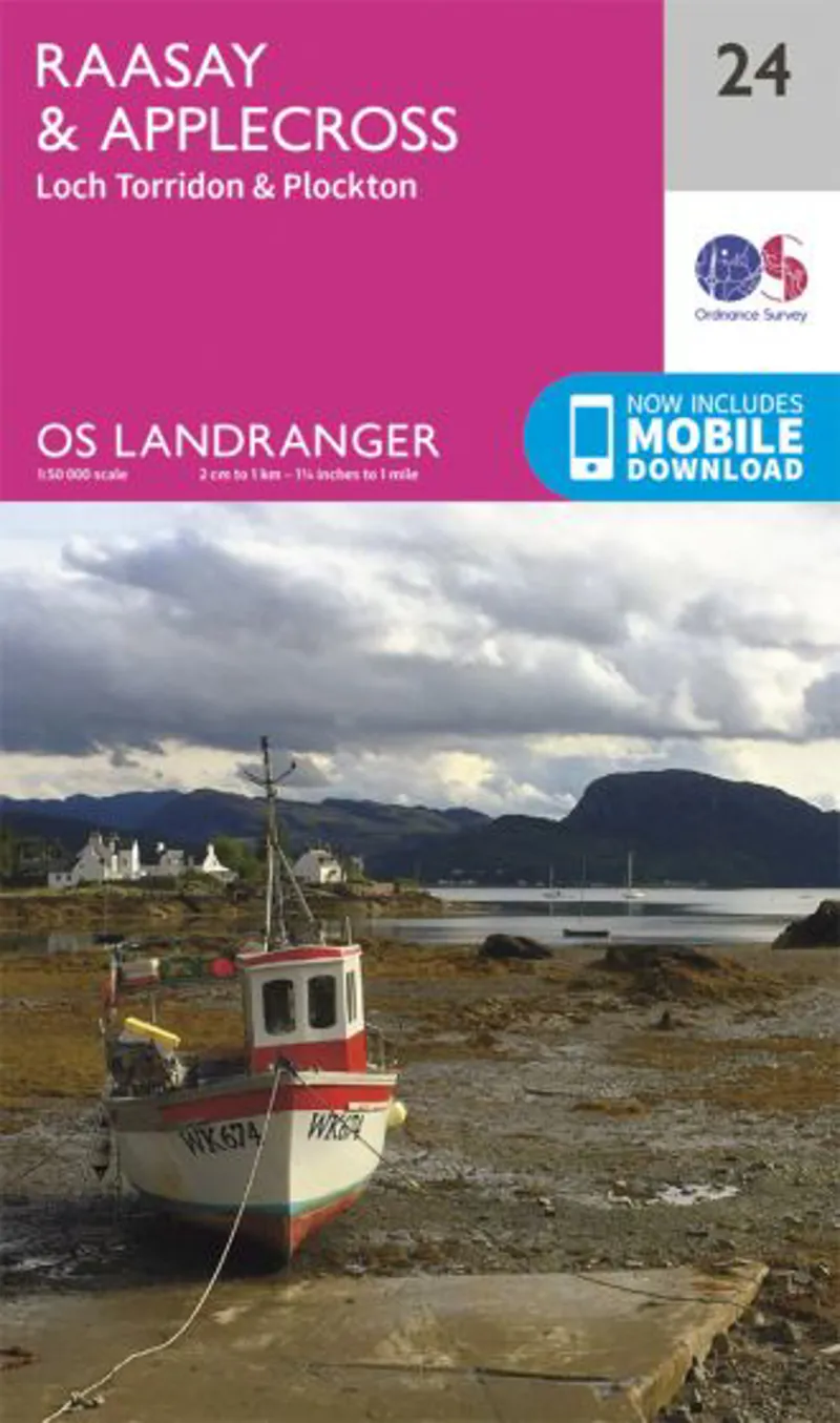 OS Landranger Map 24 - Raasay and Applecross Loch Torridon and Plockton